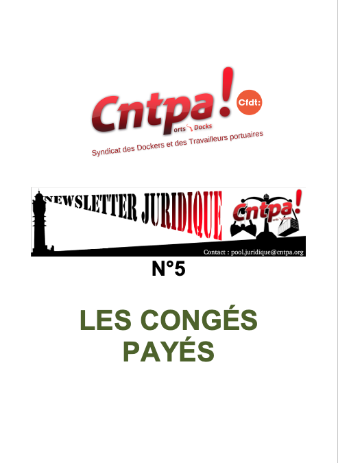 N°5 Janvier 2021 – Les Congés Payés