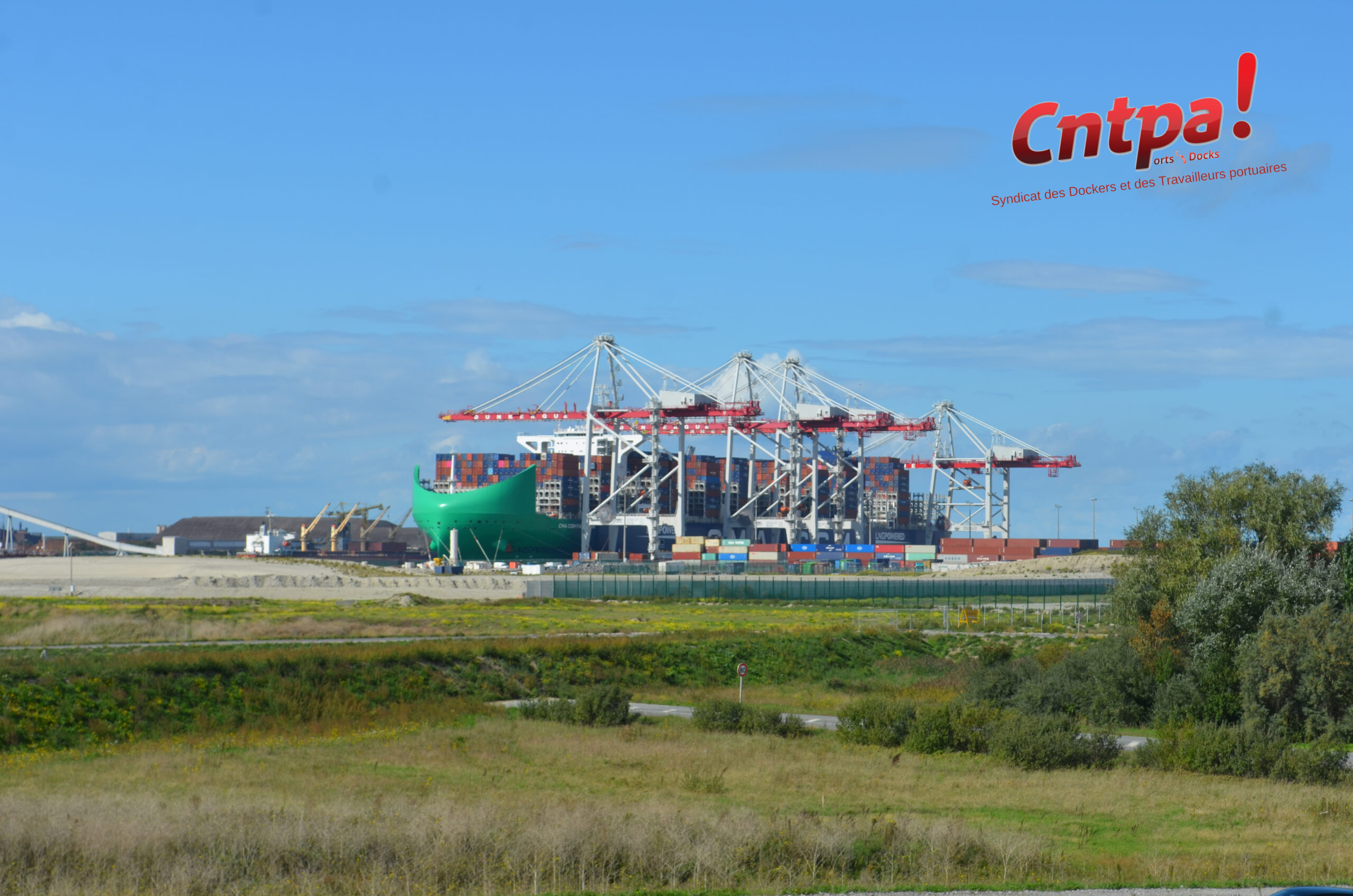 Première escale du CMA CGM Panthéon à Dunkerque