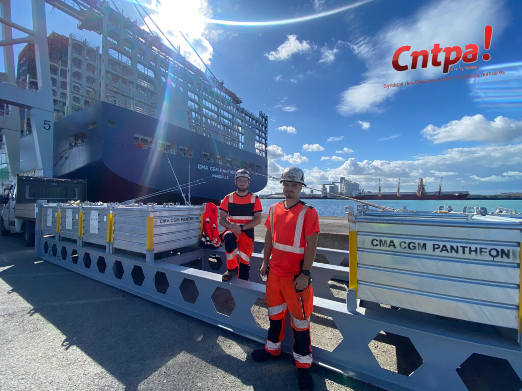 Première escale du CMA CGM Panthéon à Dunkerque — image 2
